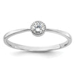 Sterling Silver Rhodium-plated CZ Ring