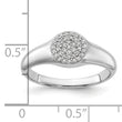 Sterling Silver Rhodium-plated Micro Pave CZ Ring