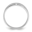 Sterling Silver Rhodium-plated Polished Cut-out Cross Ring