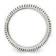 Sterling Silver Polished Oxidized Half Round Patterned Men's Ring, Size 11 - Birthstone Company