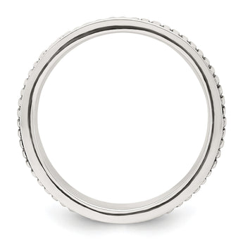 Sterling Silver Polished Oxidized Patterned Men's Ring - Birthstone Company