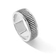 Sterling Silver Polished Oxidized Patterned Men's Ring - Birthstone Company