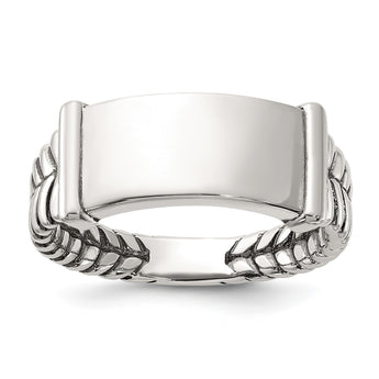 Sterling Silver Oxidized Men's Ring - Birthstone Company