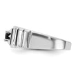 Sterling Silver Rhodium-plated Black Onyx Men's Ring - Birthstone Company