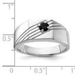 Sterling Silver Rhodium-plated Black Onyx Signet Men's Ring