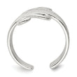 Sterling Silver Polished Scroll Toe Ring