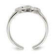 Sterling Silver Solid Heart Toe Ring
