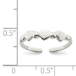Sterling Silver Hearts Toe Ring