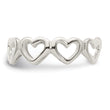 Sterling Silver Cut-out Hearts Toe Ring