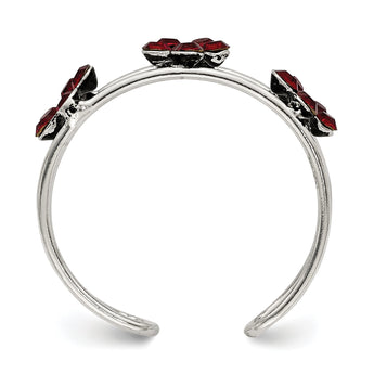 Sterling Silver StelluxT Crystal Floral Toe Ring