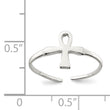 Sterling Silver Ankh (Egyptian Cross) Toe Ring
