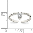 Sterling Silver CZ Toe Ring