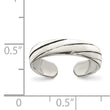 Sterling Silver Antiqued Toe Ring