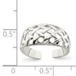 Sterling Silver Lattice Toe Ring