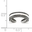 Sterling Silver Antiqued Toe Ring