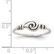 Sterling Silver Antiqued Swirl Ring