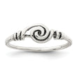 Sterling Silver Antiqued Swirl Ring