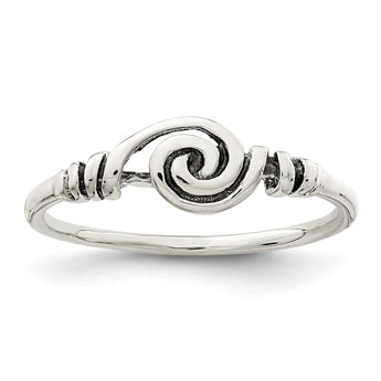 Sterling Silver Antiqued Swirl Ring