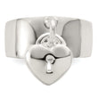 Sterling Silver Dangle Lock Ring