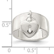 Sterling Silver Dangle Lock Ring