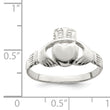 Sterling Silver Solid Claddagh Ring