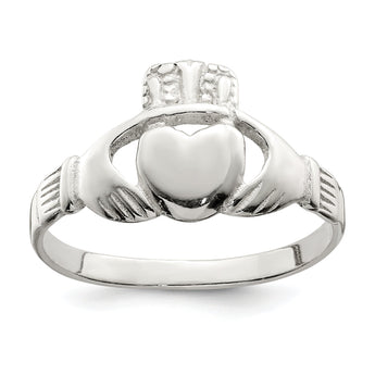 Sterling Silver Solid Claddagh Ring