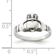 Sterling Silver Antiqued Claddagh Ring