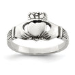 Sterling Silver Antiqued Claddagh Ring