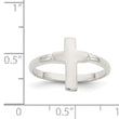 Sterling Silver Solid Cross Ring