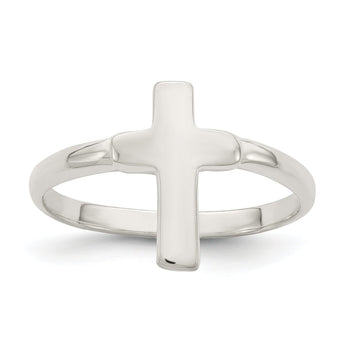 Sterling Silver Solid Cross Ring
