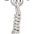 Sterling Silver Pink Freshwater Pearl Dangle Bead with Antiqued Finish