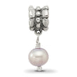 Sterling Silver Freshwater Cultured Pearl Dangle Bead with Antiqued Finish