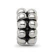 Sterling Silver 925 Polished Bali Bead with Solid Casted Design - Birthstone Company