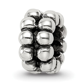 Sterling Silver 925 Polished Bali Bead with Solid Casted Design - Birthstone Company