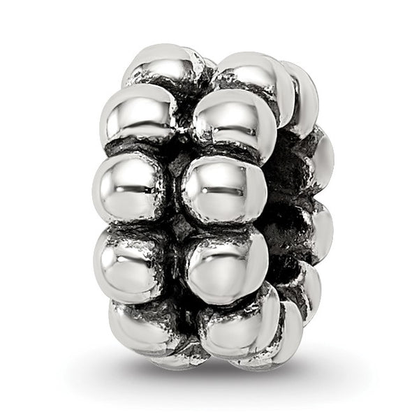 Sterling Silver 925 Polished Bali Bead with Solid Casted Design - Birthstone Company
