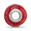 Sterling Silver 925 Ceramic Bead with Orange Pink Gradient Elegant Finish- Test