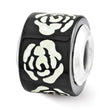 Sterling Silver 925 Mosaic Bead with Black/White Mother of Pearl
