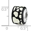 Sterling Silver 925 Mosaic Bead with Mother of Pearl Hearts Elegant and Multi-Color Design