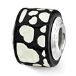 Sterling Silver 925 Mosaic Bead with Mother of Pearl Hearts Elegant and Multi-Color Design