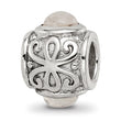 Sterling Silver 925 Moonstone Bead with Antiqued Finish Sophisticated Design