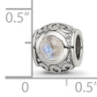 Sterling Silver 925 Moonstone Bead with Antiqued Finish Sophisticated Design
