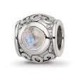 Sterling Silver 925 Moonstone Bead with Antiqued Finish Sophisticated Design