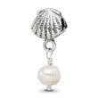 Sterling Silver 925 Pearl Dangle Bead with Antique Finish Elegant Design