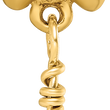 Sterling Silver & Gold Plated Dangle Bead with Cultured Pearl, Polished Finish
