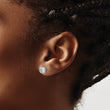 Sterling Shimmer Sterling Silver Rhodium-plated CZ 34 Stone Square Post Earrings - Birthstone Company