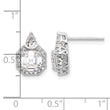Sterling Shimmer Sterling Silver Rhodium-plated CZ 38 Stone Teardrop Post Earrings - Birthstone Company