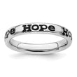 Sterling Silver Stackable Expressions Polished Enameled Hope Ring