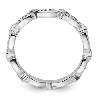 Sterling Silver Stackable Expressions Diamond Ring - Birthstone Company