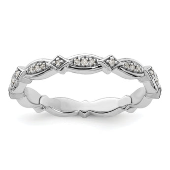 Sterling Silver Stackable Expressions Diamond Ring