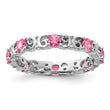 Sterling Silver Stackable Expressions Created Pink Sapphire Ring